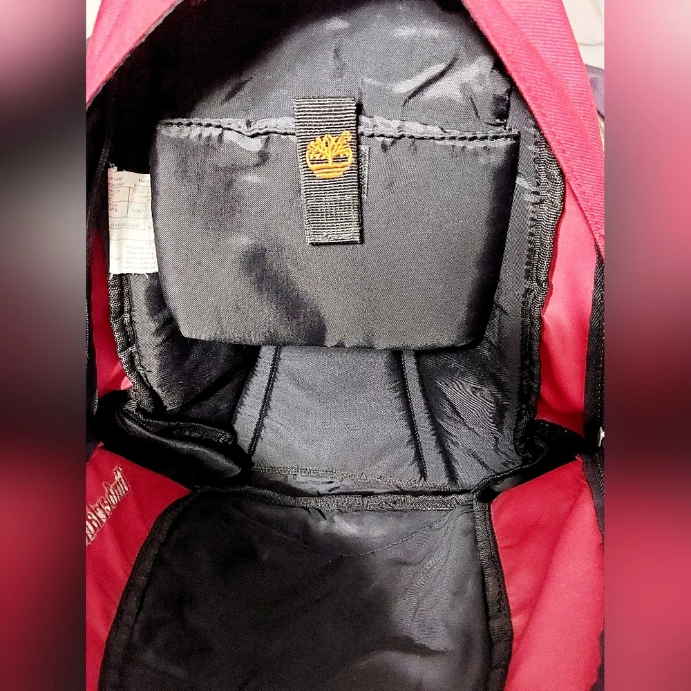 Timberland Red Sling‎ Backpack Crossbody Bag Single Strap School Travel Unisex
